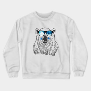 Polar Bear Habitat Loss to Global Warming in Arctic Crewneck Sweatshirt